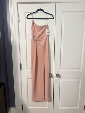 Nookie Dusty Rose Knot-Front Maxi Slip Dress